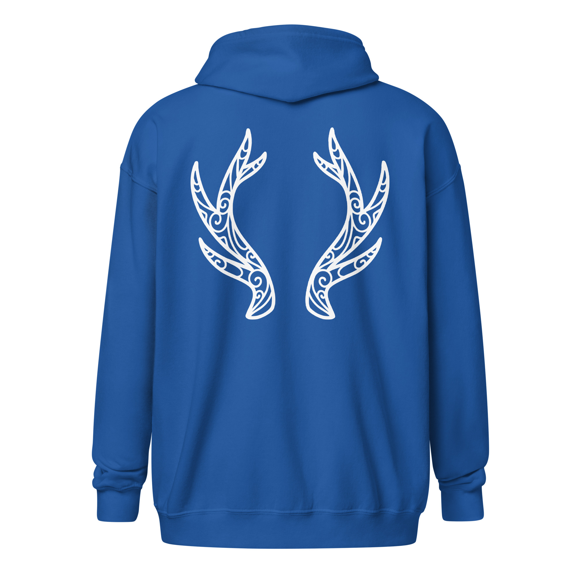 Swirled Antlers - White Lines Unisex heavy blend zip hoodie - Image 7