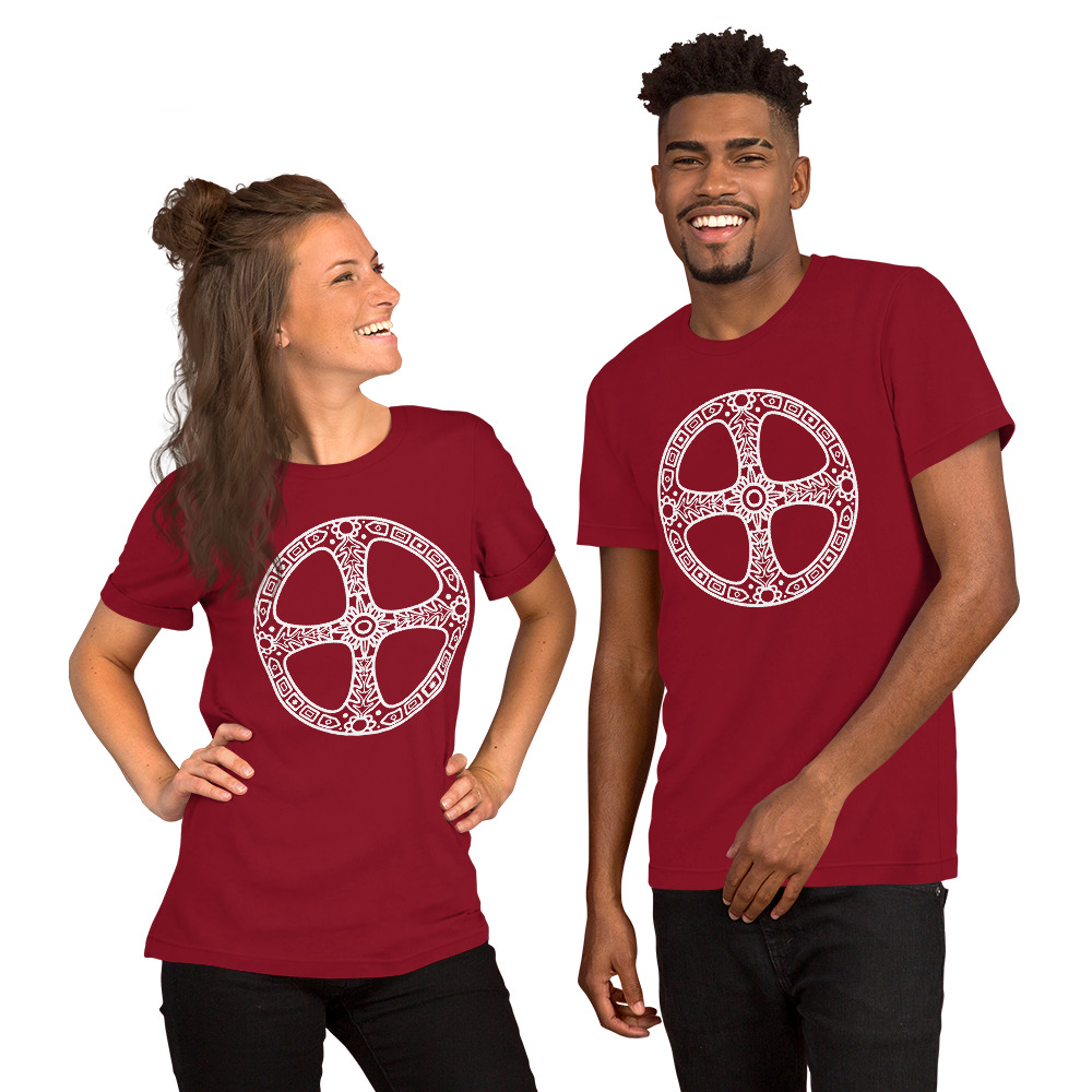 Sun Wheel Unisex t-shirt White lines - Image 3