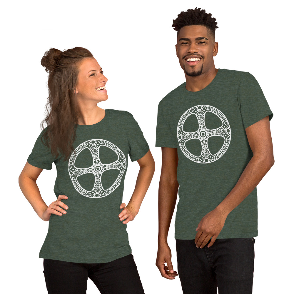 Sun Wheel Unisex t-shirt White lines - Image 4
