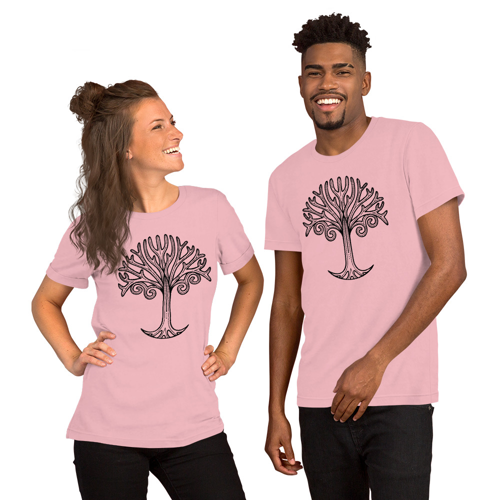 Yggdrasil - Black Lines Unisex t-shirt - Image 7