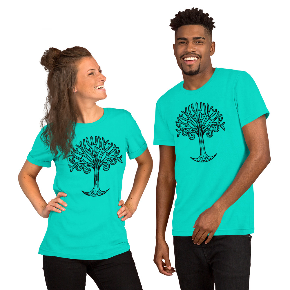 Yggdrasil - Black Lines Unisex t-shirt - Image 6