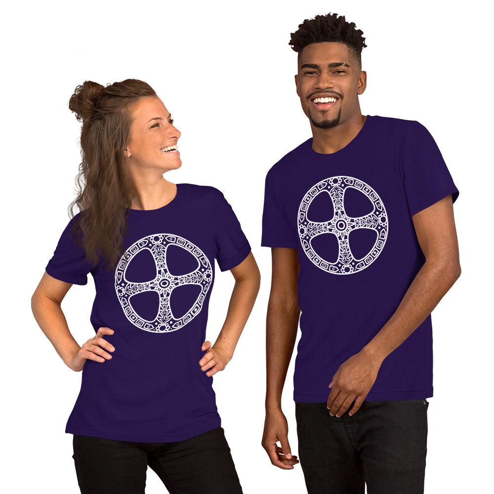 Sun Wheel Unisex t-shirt White lines - Image 2